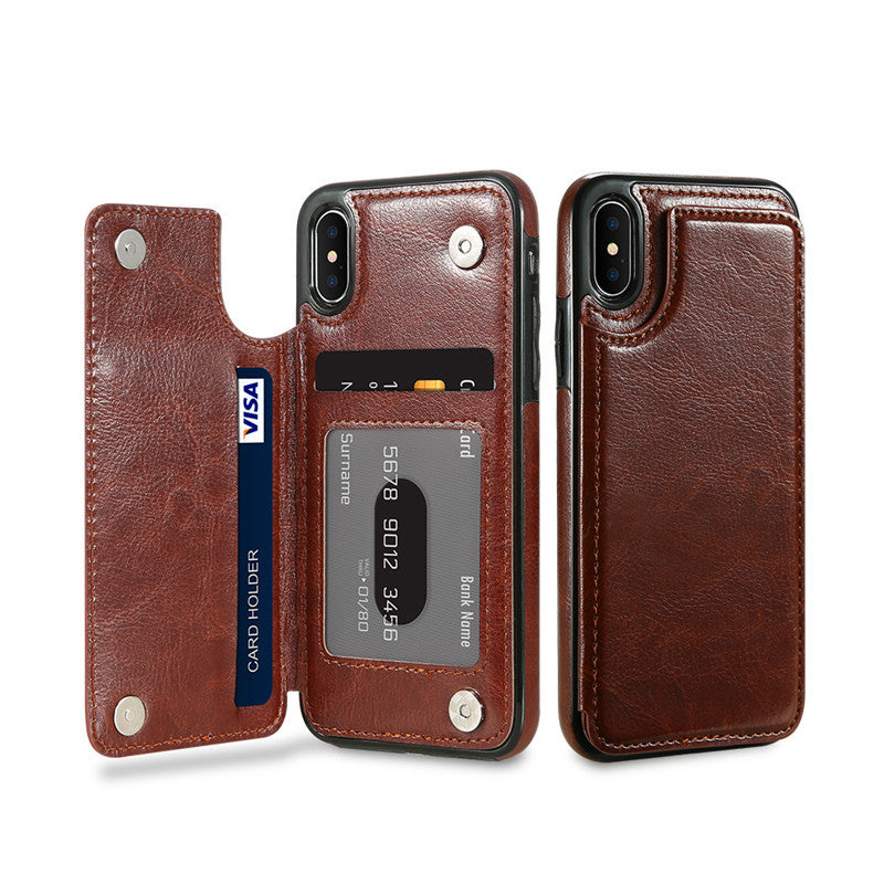 Leather Phone Case With Card Holder - Expressify