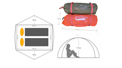 Outdoor Camping Tent For 2 Person