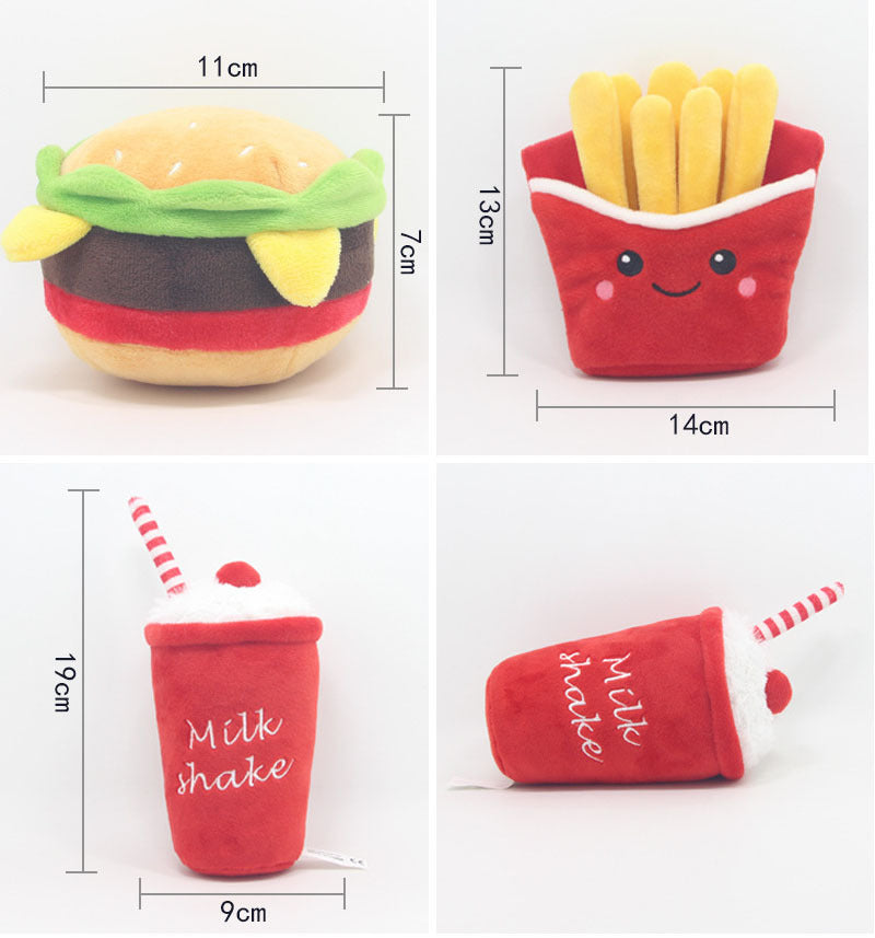 Pet fast food plush toys