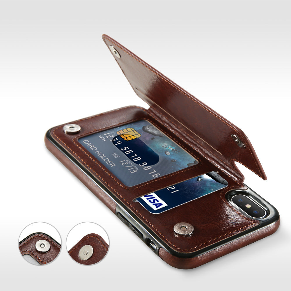 Leather Phone Case With Card Holder - Expressify