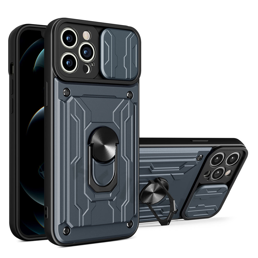 Armor iPhone Case With Card Holder and Ring Stand - Expressify