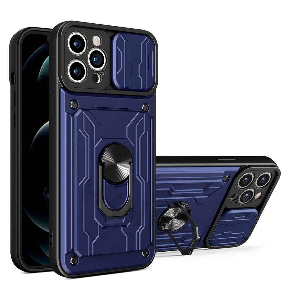 Armor iPhone Case With Card Holder and Ring Stand - Expressify