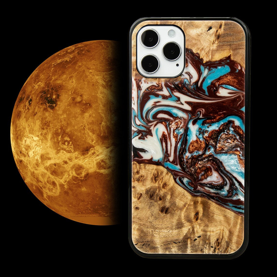 Wood Grain Marble Case For iPhone - Expressify