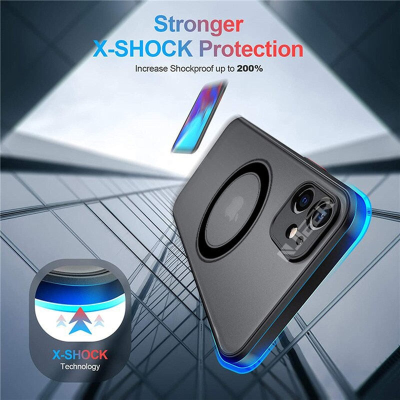 Magnetic For Magsafe Wireless Charge Phone Case For iPhone 13 14 12 11 Pro Max Mini X XR XS 14Plus - Expressify