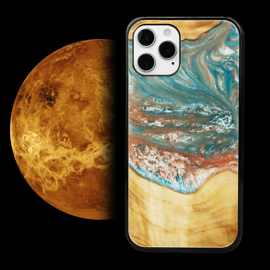 Wood Grain Marble Case For iPhone - Expressify